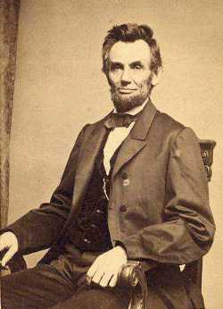 Seated portrait of Abraham Lincoln