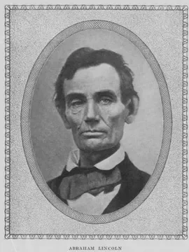 Engraved portrait of Abraham Lincoln